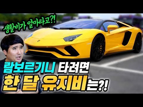 람보르기니 실제 오너들이 말하는 한 달 유지비 얼마라고요..?