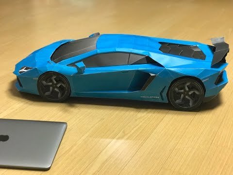 람보르기니 아벤타도르 페이퍼 크레프트 40시간 / 40 hour Lamborghini Aventador paper craft
