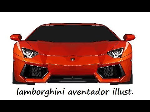 람보르기니 아벤타도르 일러스트 그려보기! lamborghini aventador illust