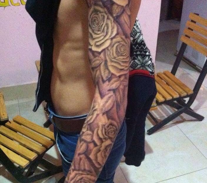 Hình Xăm Hoa Hồng Kín Tay Tattoo Thành Lớn 01695677073 | Hình Xăm, Hình Xăm  Hoa Hồng, Hình Xăm Hoa