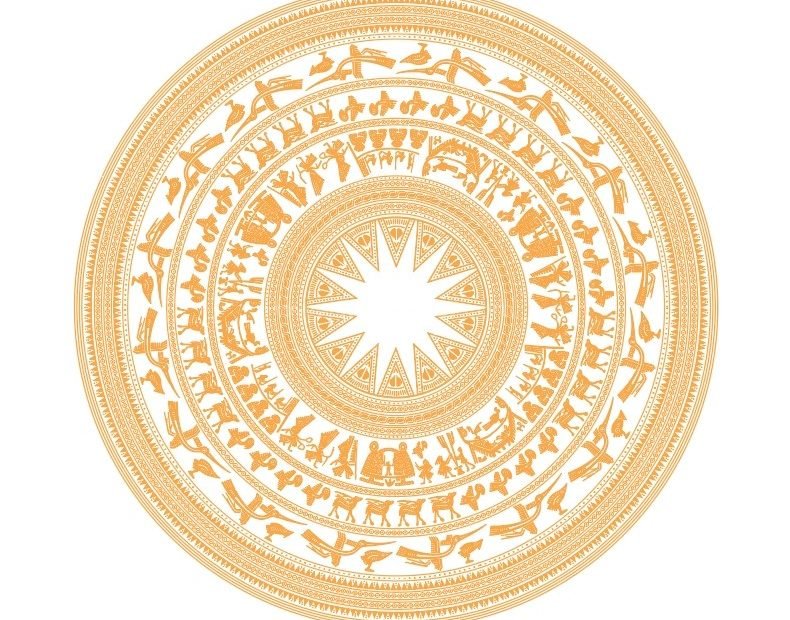 Trống Đồng Đông Sơn Ngọc Lũ, Họa Tiết Vector 01 - Free.Vector6.Com