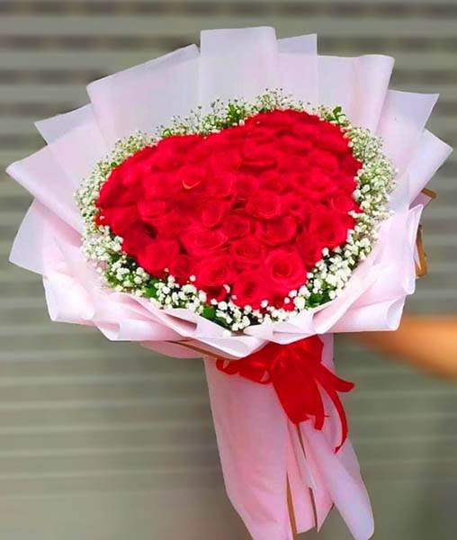 Bó Hoa Hồng Trái Tim