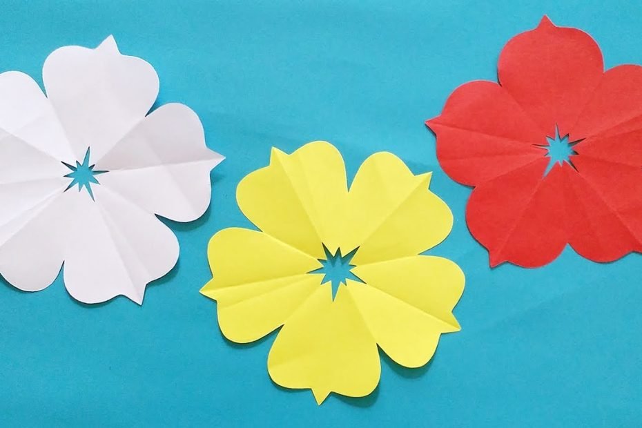 How To Make Beautiful Flower With Paper - Making Paper Flowers Step By Step  - Diy Paper Flowers - Youtube