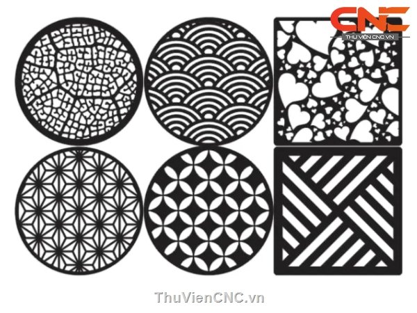 Tổng Hợp Một Số Mẫu Hoa Văn Cnc Hình Tròn, Hình Vuông