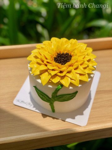 Mẫu Kem Tươi Hoa Hướng Dương – Tiệm Bánh