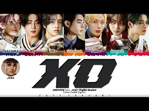 ENHYPEN (엔하이픈) - 'XO (Only If You Say Yes) (English Ver.) (Feat. JVKE)' Lyrics [Color Coded_Eng]